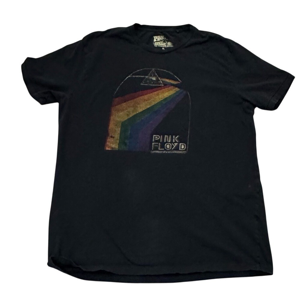 Lucky Brand Pink Floyd Graphic Tee Mens Large Black Good Dark Side Of The Moon